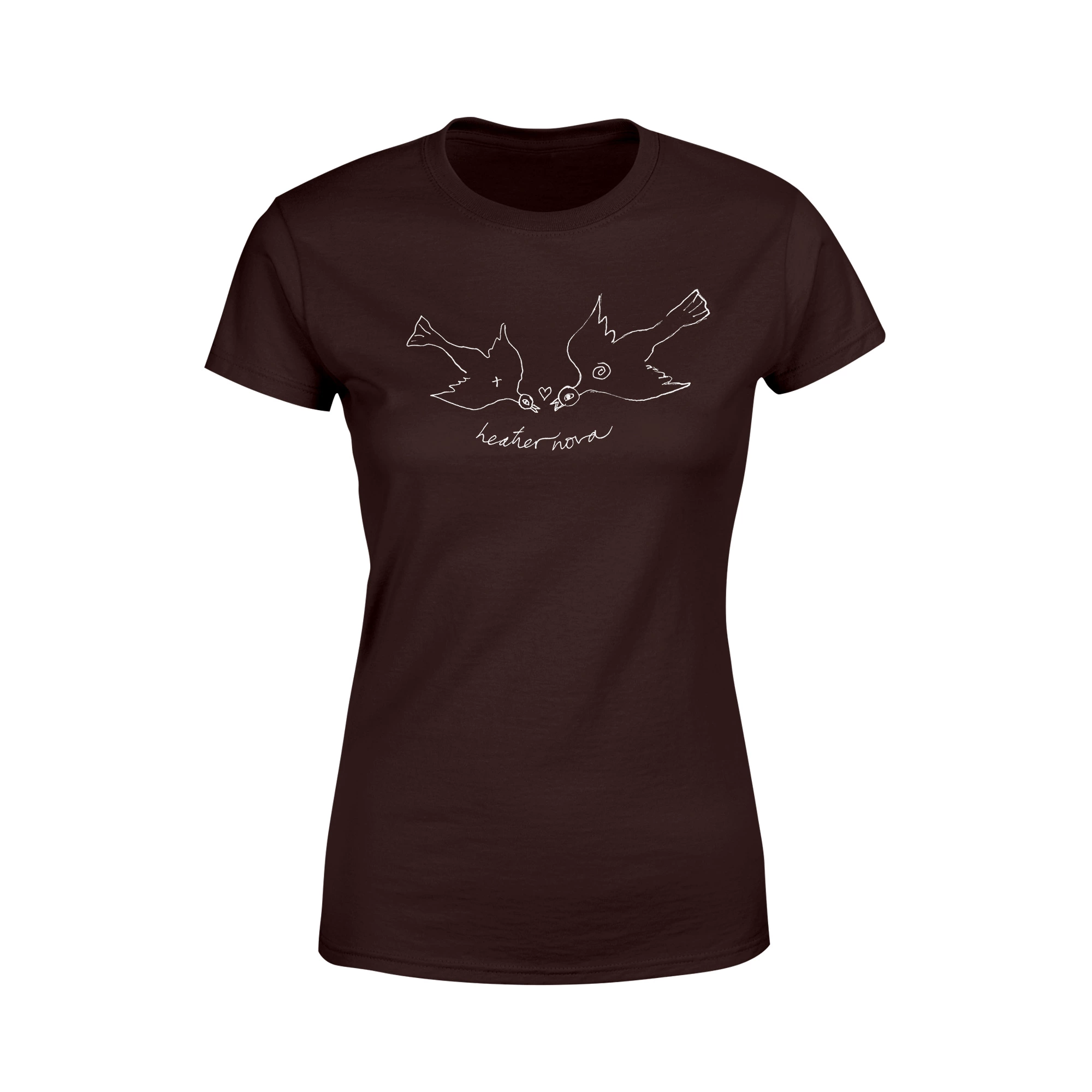 HEATHER NOVA - Birds [T-SHIRT GIRLIE BROWN]